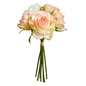 Artificial Rose Bouquet Home Decor Nordic Retro Vintage Silk Flower Arrangement For Living Room