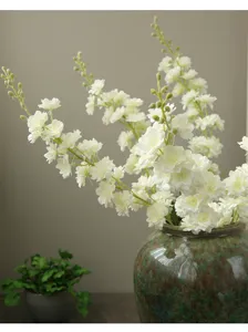 Artificial delphinium flower arrangement fake floral decor for home living room hotel