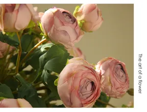 Bouquet di rose artificiali in seta stile vintage europeo decorazione casa accessorio