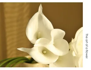 Artificial calla lily single branch faux flower home living room hotel decor table centerpiece photo prop