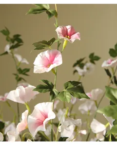 Artificial morning glory flower for indoor home decor, pastoral style floral arrangement.