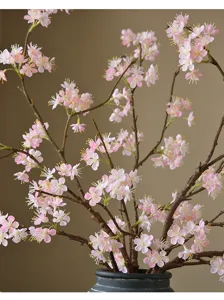 Artificial cherry blossom branch fake flower home decor tabletop centerpiece arrangement