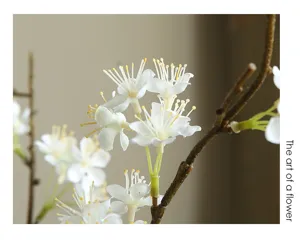 Artificial white flower branch simulation plant home living room desktop decoration piece
