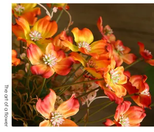 Flores artificiales de Cornus arreglo floral de seda para mesa de comedor y decoración de bodas.