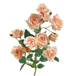 Artificial Rose Flower Bouquet Simulation Bubble Rose Silk Flowers For Home Living Room Dining Table Party Decor
