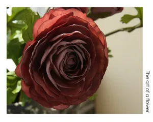 Finta grande peonia rosa fiore artificiale decorazione casa soggiorno moderno lusso floreale.