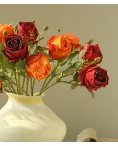 Artificial retro British rose flower arrangement fake plant Nordic romantic home decor ornament