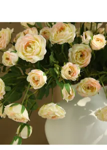 Artificial peony flower bouquet fake rose for home decoration hotel interior design