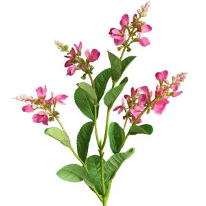 Flor Artificial de Seda Rama Única Flor de Gorrión Púrpura Decoración Nórdica para el Hogar Arreglo Floral Flor Falsa