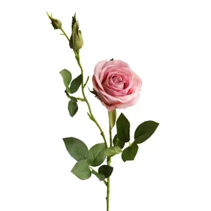 Artificial Silk Rose Flower Single Branch Fake Roses For Home Living Room Bedroom Table Decor Floral Arrangement