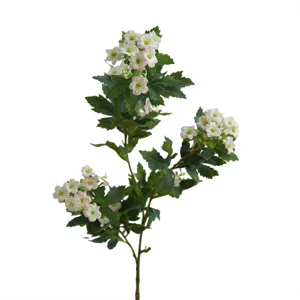 Artificial Snowball Flower Branch Silk Floral Modern Minimalist Home Decor Living Room Photography Prop