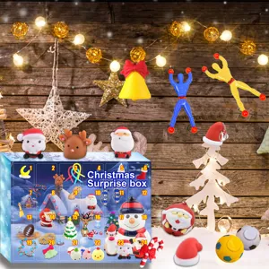 Calendario de Adviento de Navidad caja sorpresa 24 días juguete regalo para niños.