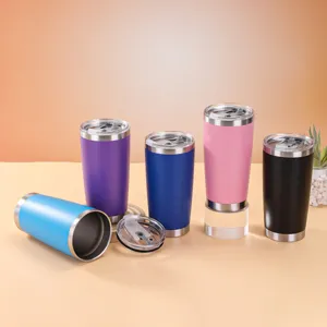 bicchierino isolato sotto vuoto in acciaio inossidabile da 20oz tazza da auto portatile