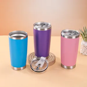 bicchiere isolante in acciaio inox 20oz tazza da viaggio sottovuoto con coperchio.