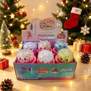 Navidad Astas de Ciervo Juguete de Exprimir Perlas de Purpurina Bollo al Vapor Squishy Antiestrés Juguete de Ventilación Fiesta Regalo Novedad Caja