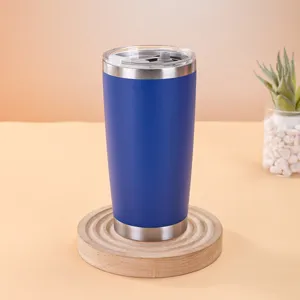 tazza termica in acciaio inox da 20oz tazza da viaggio blu thermos a doppia parete per ufficio