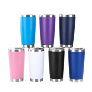 Tazza Termica in Acciaio Inossidabile 20 oz Bicchiere Isolato da Viaggio Doppia Parete Colore