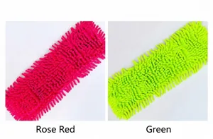 Mikrofaser Flachmopp Ersatzbezug Chenille Wischmopp Ersatzkopf waschbar 2er Set