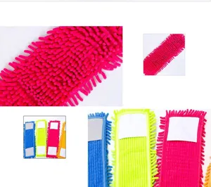 Mikrofaser Chenille Flachmopp Ersatzbezug Waschbarer Mopp Kopf für Haushaltsreinigung.