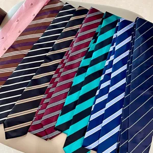 Corbata a rayas estilo universitario mujer dulce cool camisa uniforme accesorio multicolor