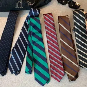 Corbata A Rayas Estilo Preppy Mujer Diseño Coreano Camisa de Uniforme Casual Pañuelo Versátil Accesorio de Moda