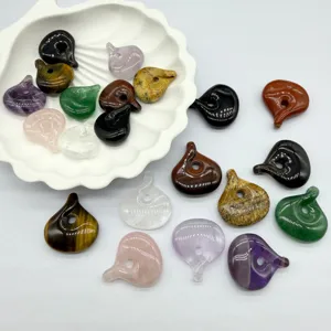 Natural stone magatama pendants assorted crystal DIY handmade necklace jewelry accessories