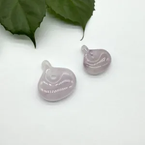 Natural amethyst teardrop pendant DIY handmade crystal peace buckle jewelry accessories detail.