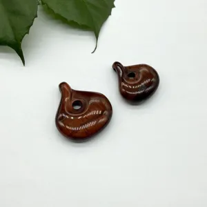Red tiger eye gemstone teardrop pendant diy handmade necklace jewelry making accessory detail