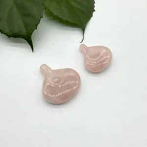 Natural rose quartz teardrop pendant for DIY handmade gemstone necklace jewelry accessory