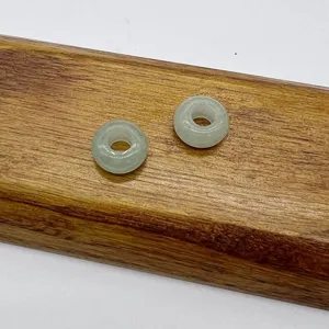 Natural crystal gemstone large hole flat beads DIY jewelry accessories green abacus wheel beads