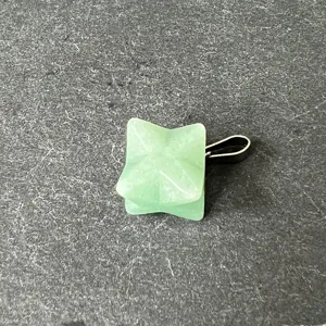 Grüner Achat Merkabah Stern Anhänger Heilung Kristall Geometrie Schmuck Zubehör