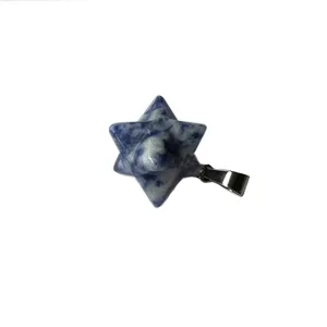 Merkaba Naturstein Stern von David Anhänger Heilung Kristall Reiki Halskette Schmuck