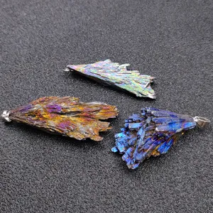 Iriserende gegalvaniseerde ruwe steen kristal hanger ketting sieraden accessoire