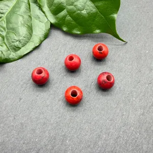 Perle sfuse in pietra naturale da 8mm con grande foro per braccialetti DIY e creazione gioielli