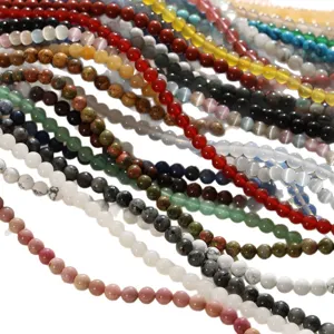 6mm Naturstein Kristall Perlen DIY Schmuck Herstellung Armband Handwerk Zubehör Top