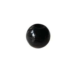 Natural Black Agate Stone Bead Large Hole Round Gemstone DIY Jewelry Making 16mm