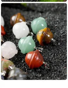 Ciondolo pianeta in pietra naturale collana elegante gioielli gemma universo 3D alla moda