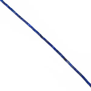 Natural stone blue lapis lazuli tube beads strand for DIY jewelry making accessories.