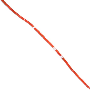 Natural stone red tube loose beads detail shot, perfect for DIY jewelry making and crafting.