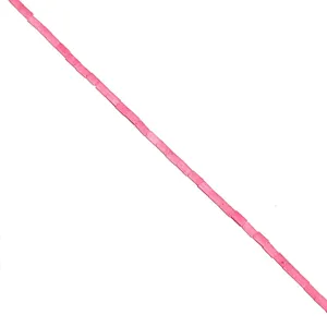 Close up view of pink gemstone tube beads detail, perfect for DIY jewelry making accessories.