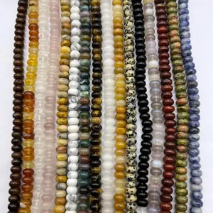 5x8mm natural gemstone abacus beads spacer beads for diy bracelet necklace jewelry making