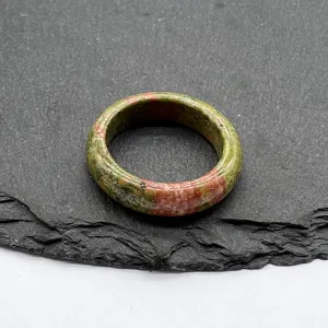 Natural stone ring gemstone round band vintage style jewelry accessory for daily wear