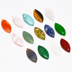 Gemme cabochon marquise in cristallo naturale per la creazione di anelli di gioielli all'ingrosso