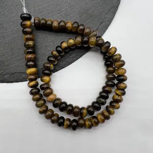 Natural tiger eye abacus beads 5x8mm loose beads for DIY jewelry making necklace bracelet accessories.