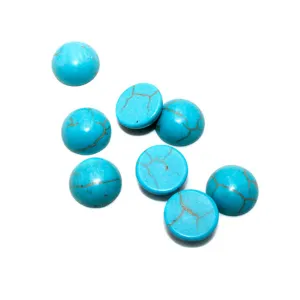 Synthetische Türkis Cabochons flache runde Perlen für DIY Schmuckherstellung Zubehör.