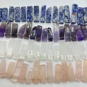 Pietre naturali perline piatte rettangolari irregolari per creazione di gioielli fai da
