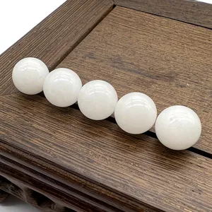 10mm white crystal semi-precious stone round beads without hole for DIY jewelry making material