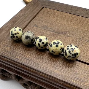 10mm Dalmatian Jasper round beads, undrilled loose gemstone beads for DIY jewelry making.