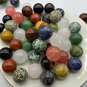 Natural gemstone crystal spheres bulk mix assorted polished mineral balls healing decor stones