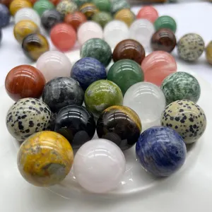 Natural crystal gemstone spheres polished tiger eye stone mineral balls for home decor display.